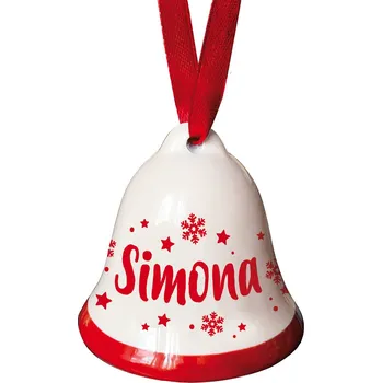 Bytová dekorace Nekupto Vánoční zvonek se jménem - Simona