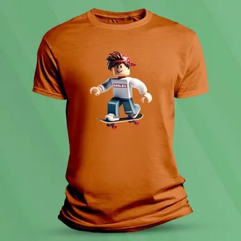 Dětské tričko s potiskem Roblox avatar 2 velikost 140 (9-11 let) Oranžová