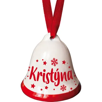 Bytová dekorace Nekupto Vánoční zvonek se jménem - Kristýna