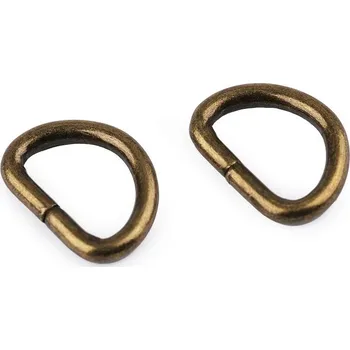 Organizér galanterie Pro Háčkování Polokroužek 16 x 21 mm staromosaz