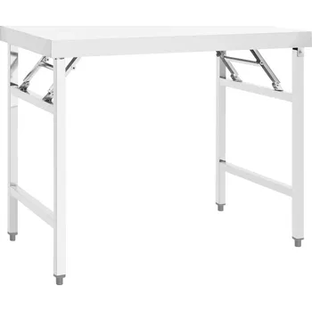 Přepravka na jídlo zahrada-XL Kuchyňský skládací pracovní stůl 100 x 60 x 80 cm nerezová ocel 326157