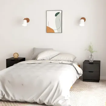 Noční stolek zahrada-XL Noční stolky 2 ks černé 40 x 40 x 50 cm kompozitní dřevo 326726