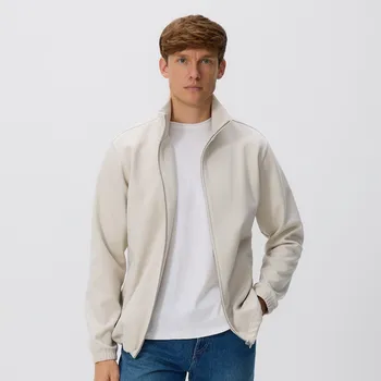 Pánská mikina Reserved - Mikina se stojáčkem - krémová - 8088H-01M - 8088H-01M-L