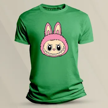 Dětské tričko s potiskem Labubu zubatý velikost 104 (3-4 roky) Zelená