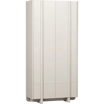 Šatní skříň WOOOD Světle šedá dřevěná skříň Basu 210 x 101 cm