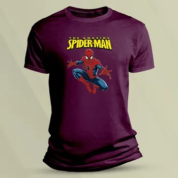 Dětské tričko s potiskem Spider-Man 2 velikost 116 (5-6 let) Vínová