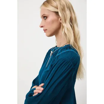 Dámská halenka Halenka Medicine dámská, tyrkysová barva, hladká RW25-BDD700 69X, vel. L