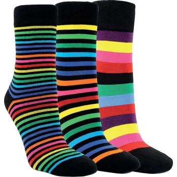 Pánské ponožky Dámské bavlněné pruhované ponožky RS