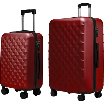 Velký a příruční cestovní kufr s TSA zámkem ROWEX Crystal 2v1 Barva kufru: Vínová