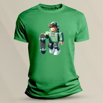 Chlapecké tričko Dětské bavlněné tričko Roblox zelený velikost S Zelená