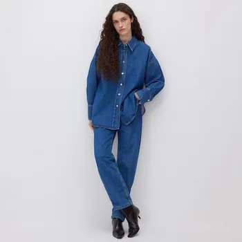 Dámské džíny Reserved - Džíny straight fit - modrá - 585HV-55J - 585HV-55J-40