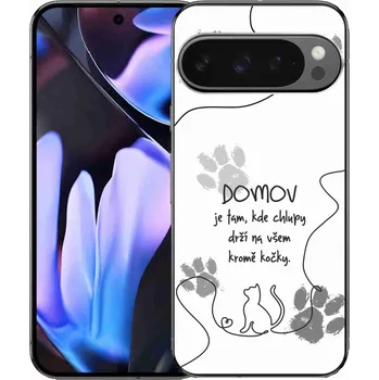 Pouzdro na mobilní telefon Gelový kryt mmCase na Google Pixel 9 Pro XL - kočičí motiv bílé pozadí