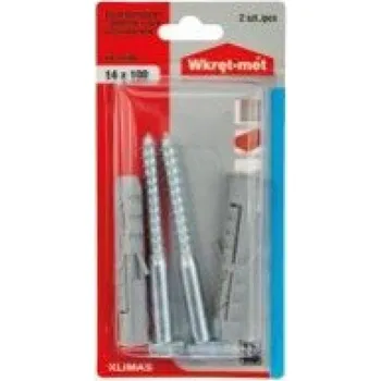 Hmoždinka Klimas Wkręt-met HM. UNIV. S VR. DO DŘEVA 6HR 12X60/8X80 BLISTR | sleva 19% | cena za ks