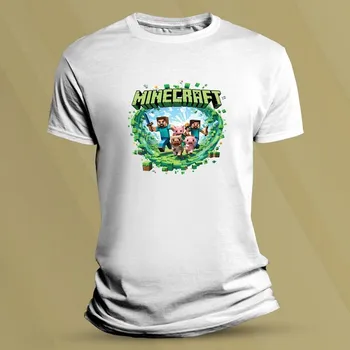 Chlapecké oblečení Dětské bavlněné tričko Minecraft 4 Bílá velikost 116 (5-6 let)