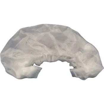 Jednorázová čepice Kosmetická čepice – bílá/modrá, 10 ks