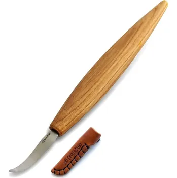 Pracovní nůž BeaverCraft lžičkový nůž Open Curve Spoon Knife with Leather Sheath