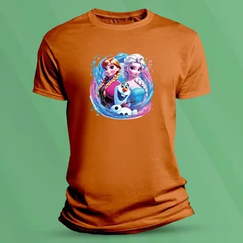 Chlapecké tričko Dětské tričko s potiskem Ledové Království velikost 140 (9-11 let) Oranžová