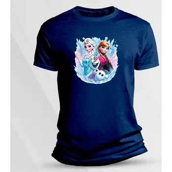 Chlapecké tričko Dětské bavlněné tričko Ledové Království Olaf velikost 152 Námořnická modrá