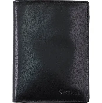 Peněženka Pánská kožená peněženka na výšku Segali 7476 černá