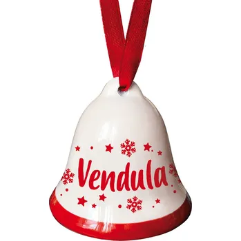 Bytová dekorace Nekupto Vánoční zvonek se jménem - Vendula