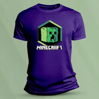 Bavlněné dětské tričko Minecraft Movie velikost 116 Purpurová