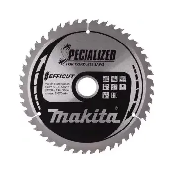 Řezný kotouč E-06987 Kotouč pilový dřevo Efficut 216x2x30mm 45Z Makita