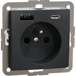 Schneider Electric SDD114072 Zásuvka 16A s USB A+C 3A, Antracit