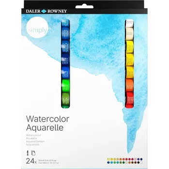 Vodová barva Daler Rowney Simply Sada akvarelových barev 24 x 12 ml