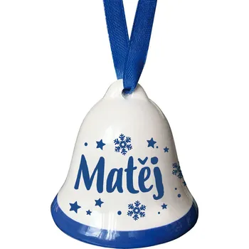 Bytová dekorace Nekupto Vánoční zvonek se jménem - Matěj