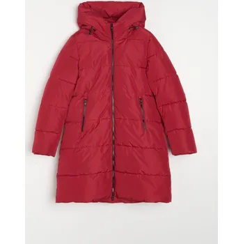 Dámský kabát Sinsay - Prošívaný kabát s kapucí - korálová - 408HH-32X - 408HH-32X-L
