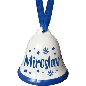Bytová dekorace Nekupto Vánoční zvonek se jménem - Miroslav