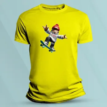 Chlapecké oblečení Dětské tričko s potiskem Roblox Avatar Žlutá velikost 152 (12-13 let)