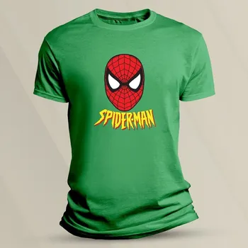 Chlapecké oblečení Bavlněné dětské tričko Spider-Man s napisem velikost 104 (3-4 roky) Zelená