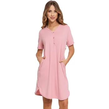 Dámská noční košile Noční košilka Dorina růžová - M