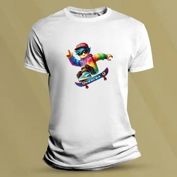 Chlapecké tričko Dětské tričko s potiskem Roblox neon Bílá velikost 104 (3-4 roky)