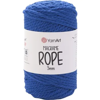 Příze Yarn Art Macrame Rope 3 mm 63 m 772 Royal Blue Šňůra