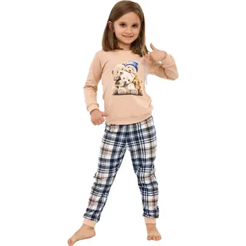 Dívčí pyžamo Dívčí pyžamo 594/187 Bears - CORNETTE béžová 110/116