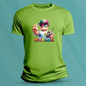 Chlapecké tričko Tričko pro děti Kreslený Roblox Lime limetková L