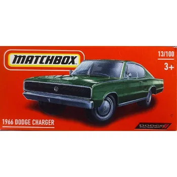 auto na autodráhu Matchbox 1966 Dodge Charger zelený Box
