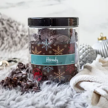 Alika Zdravé ořechy Dóza hroudy s arašídy v hořké čokoládě 500g