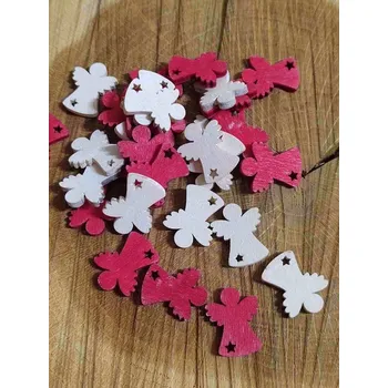 Vánoční dekorace Dřevěný anděl k dekoraci 32 ks