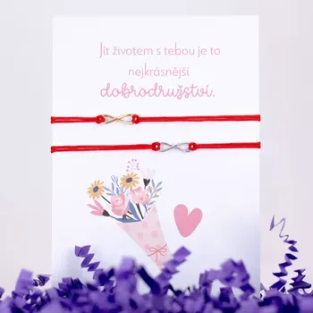 Náramek Stříbrné náramky pro páry - MINI NEKONEČNO Zlaté