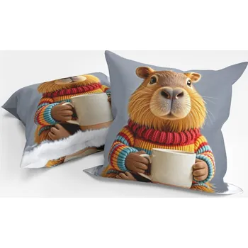 Povlak na dekorativní polštářek Povlak na polštářek Kapybara