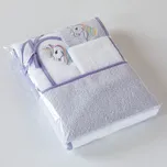 VEBA Dětský set jednorožec - osuška 100x100, slinták, ručník + žínka