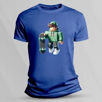 Chlapecké tričko Dětské bavlněné tričko Roblox zelený Královsky modrá velikost 128 (7-8 let)