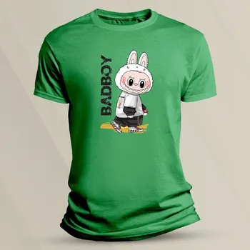 Bavlněné dětské tričko Labubu Badboy velikost 140 (9-11 let) Zelená