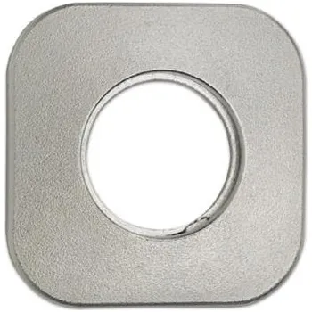 Stavebniny Rozeta pro vnější zámek AZ29 vrtací otvor o 30 mm, 60 x 60 mm, ocel poniklovaná