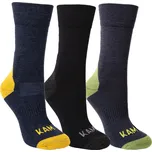 Trekové ponožky Kampak Mons Merino 3 pack 40-43 černá/modrá/šedá