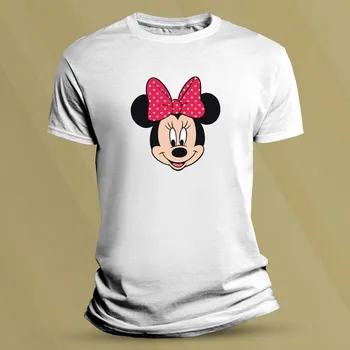 Chlapecké tričko Bavlněné dětské tričko Myška Minnie Bílá velikost 152 (12-13 let)