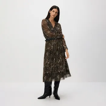 Dámské šaty Reserved - Plisované šaty s páskem - vícebarevná - 922GA-MLC - 922GA-MLC-M